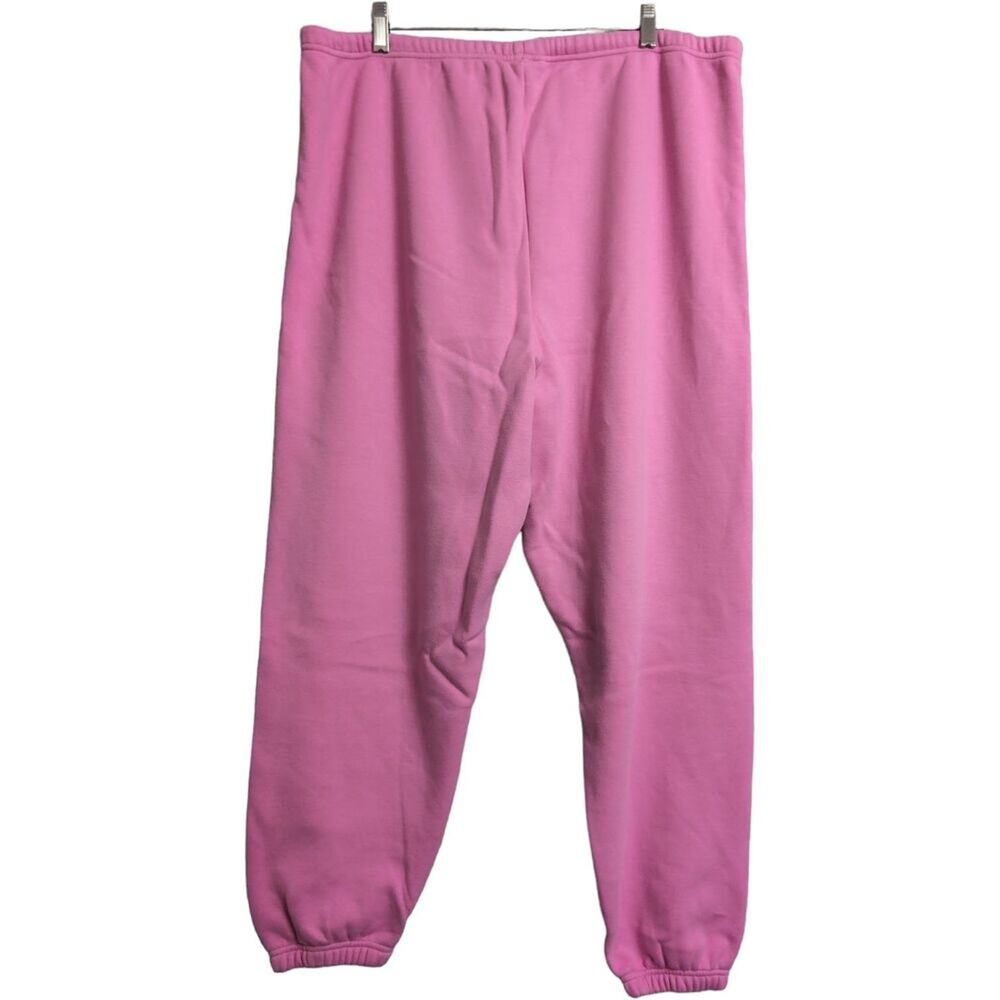 Skims Pink Elastic Waist Cuff Sweatpants Joggers Cotton Blend Size XL